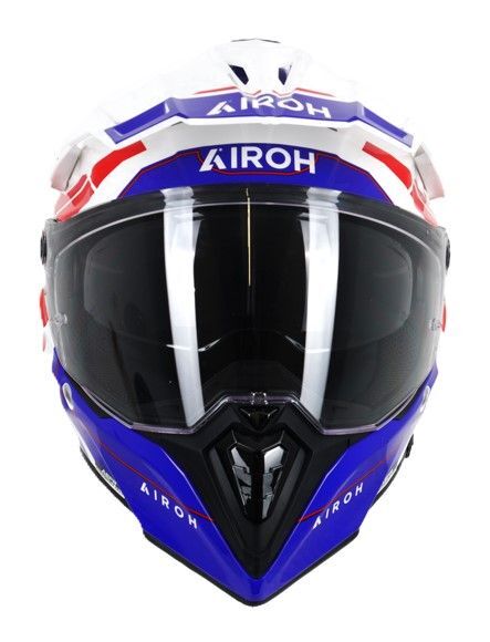 Airoh Commander 2 Adventure ACU Gold ECE 22.06 Motorcycle Helmet Reveal Blue/Red