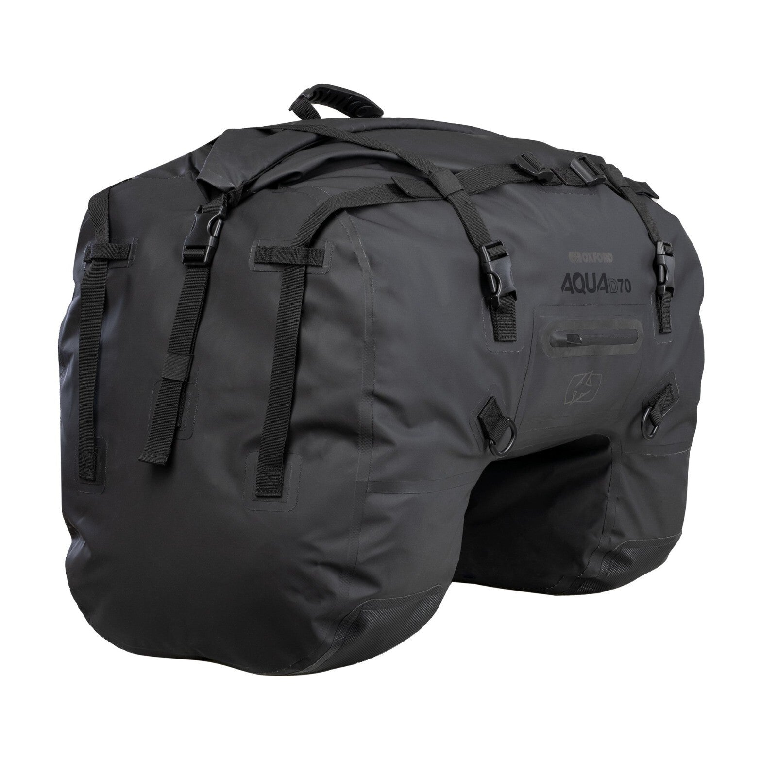 Oxford Aqua D-70 Waterproof Motorcycle Motorbike Saddle Duffel Roll Bag Black