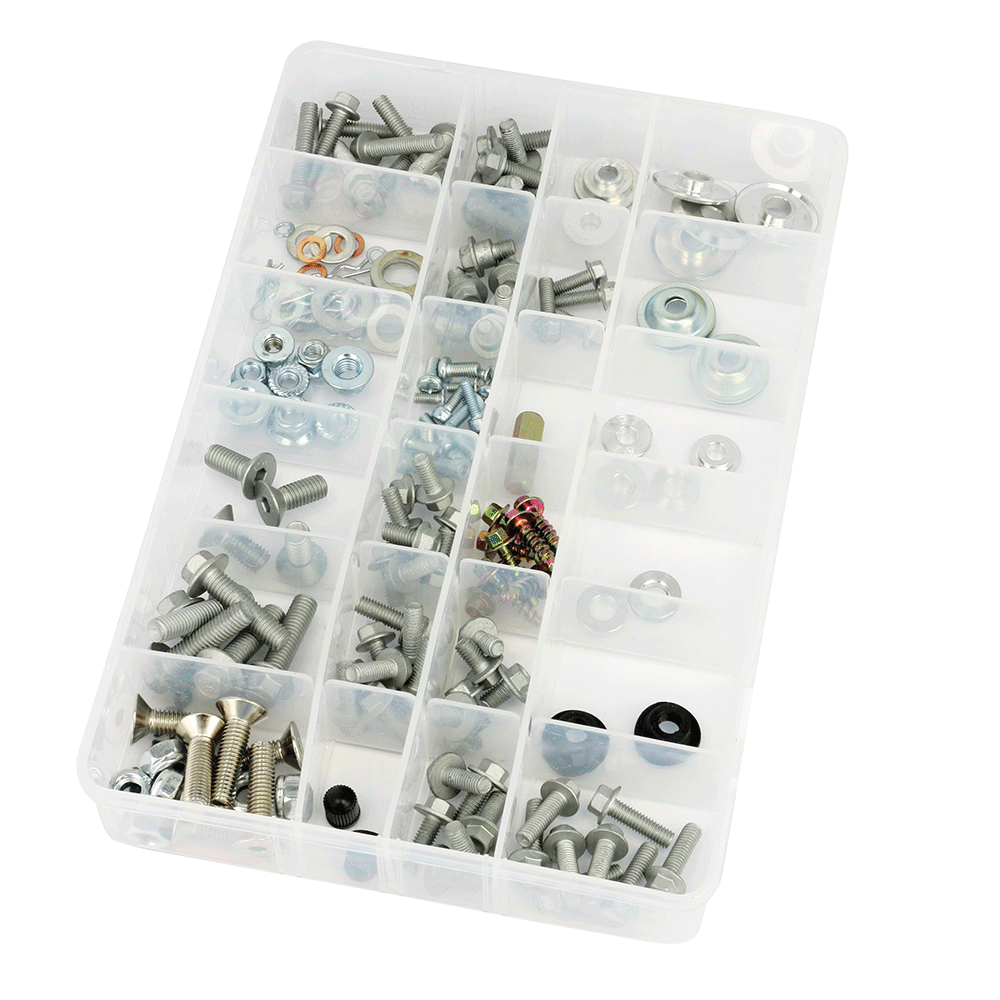 BikeTek 158Pc Euro KTM Off Road Motorcycle Hardware Screw Bolt Kit