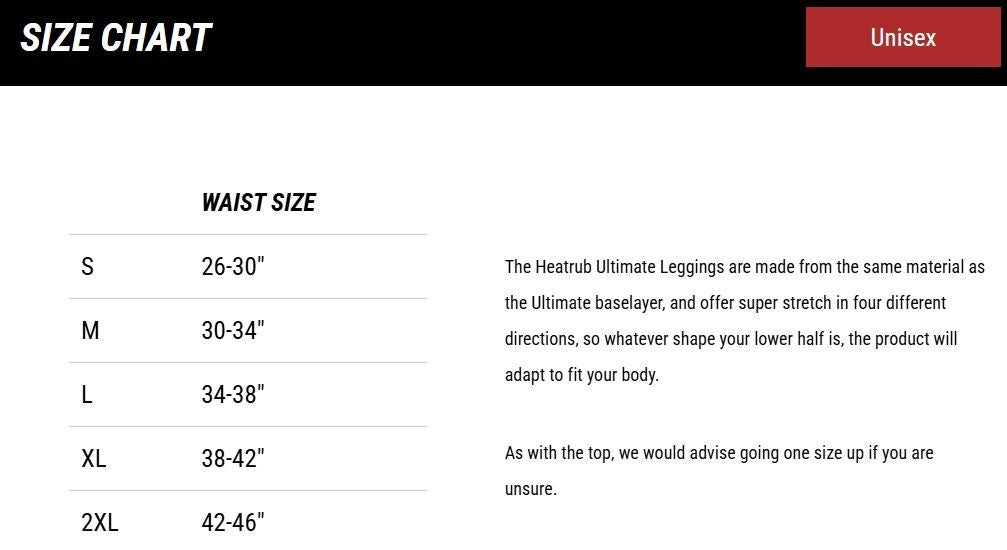 ZeroFit Ultimate Warm Heatrub Motorcycle Motorbike Baselayer Bottoms Leggings Bl