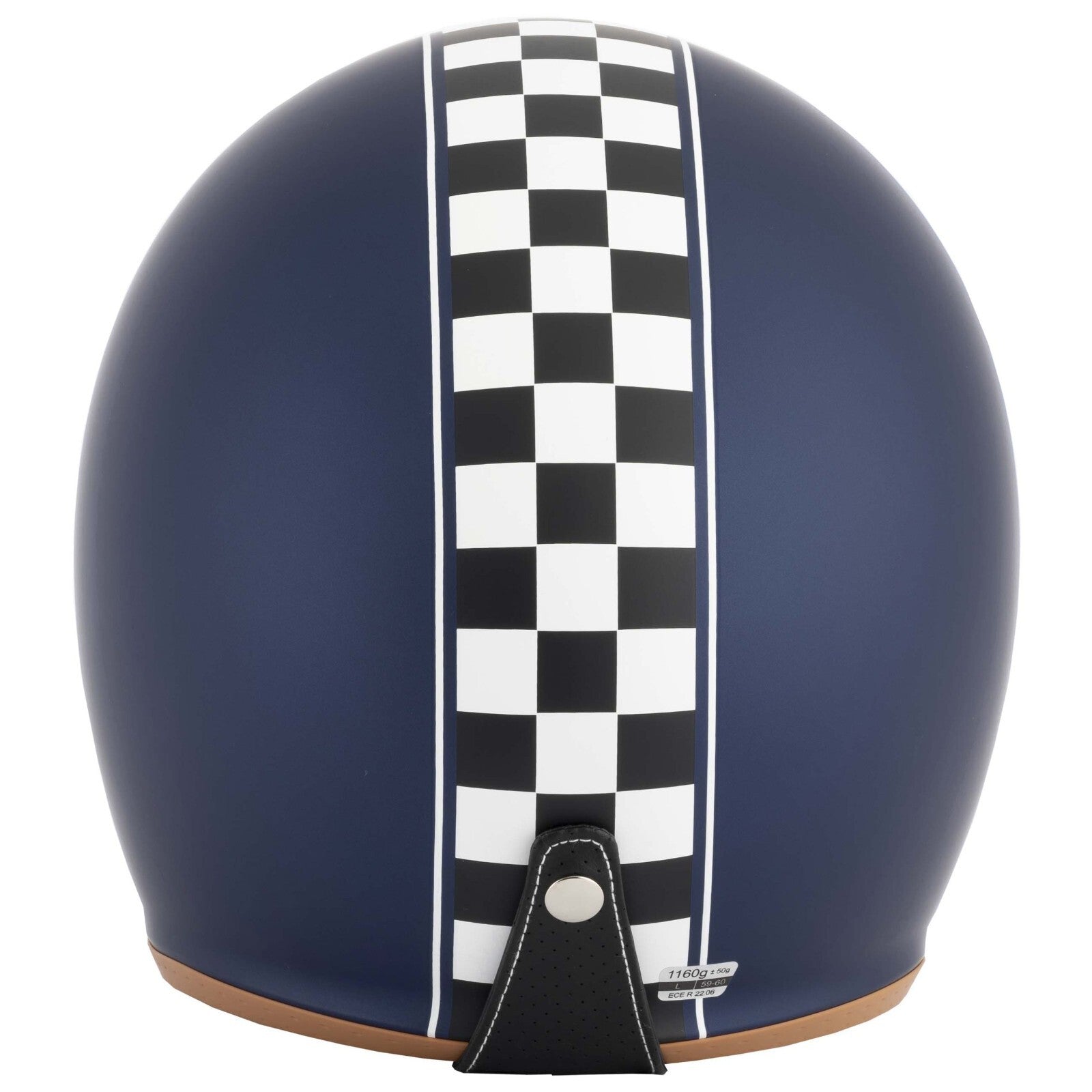 VCAN H589 Classic Retro Open Face Motorcycle Motorbike Helmet Victory Matt Blue