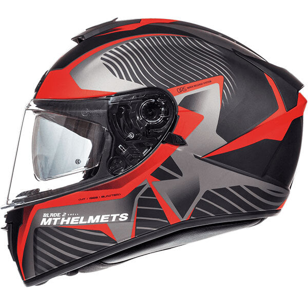 MT Blade 2 Blaster Matt Red Black Motorcycle Motorbike Full Face Helmet