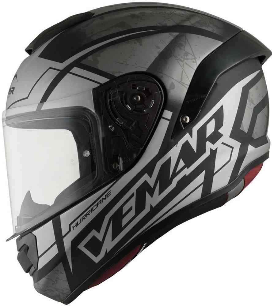 Vemar Hurricane Claw Matt Dark Silver Full Face Motorcycle Motorbike Helmet