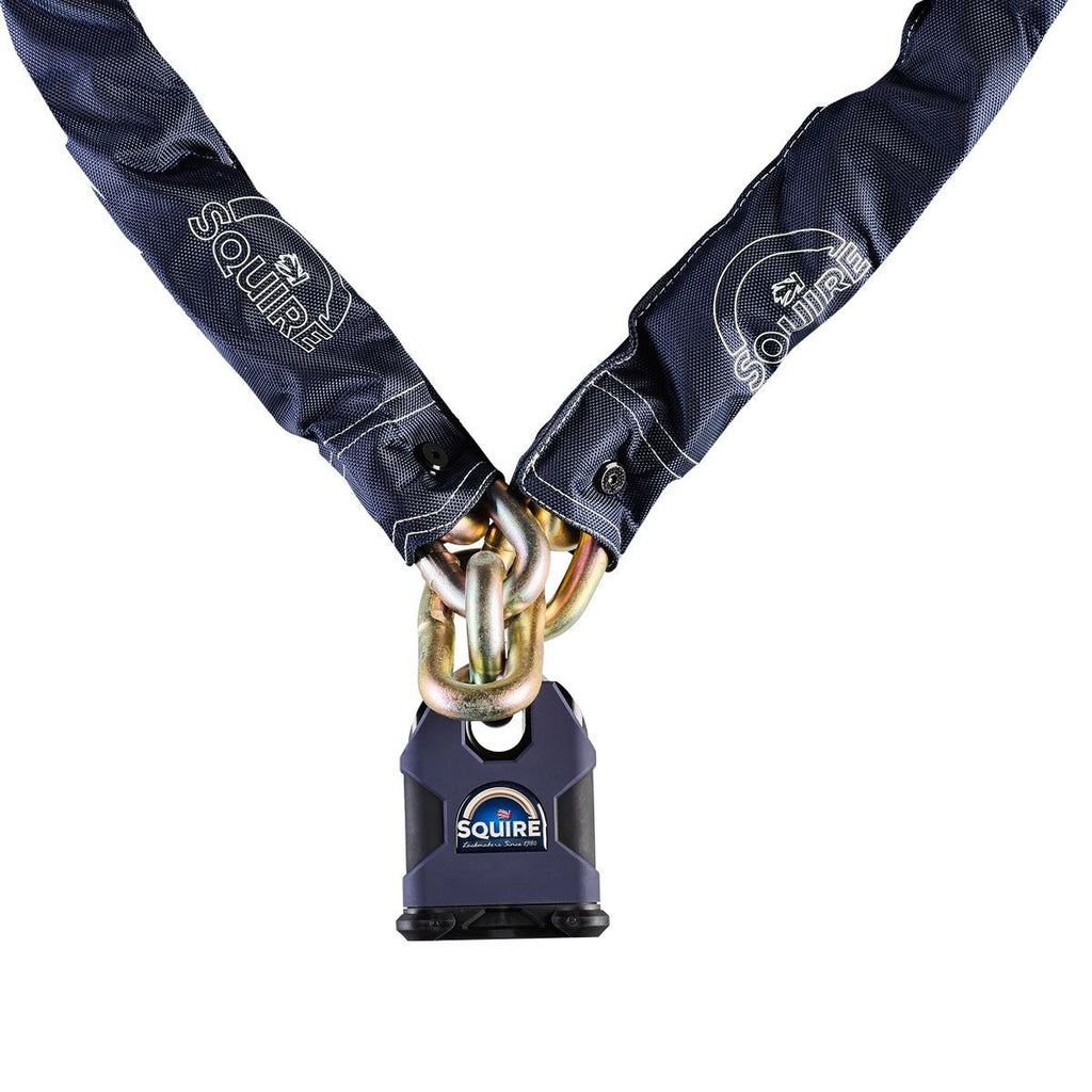 Motorcycle Squire Samson 16mm 1.5m Chain SS80CS Padlock Inc. Sold Secure - Gold