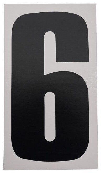 Bike It 6 Inch Motorcycle Motorbike Race Numbers - Black - 10 Pack