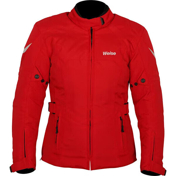 Weise Ladies Dakota Womens Waterproof CE Textile Motorcycle Motorbike Jacket Red