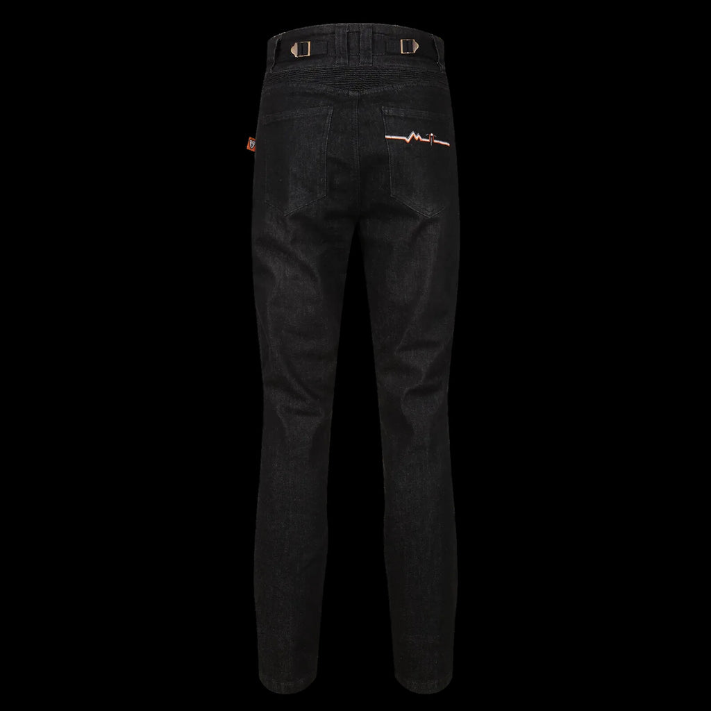 Moto Girl Ellie Ladies Single Layer Armoured Motorcycle Motorbike Black Jeans