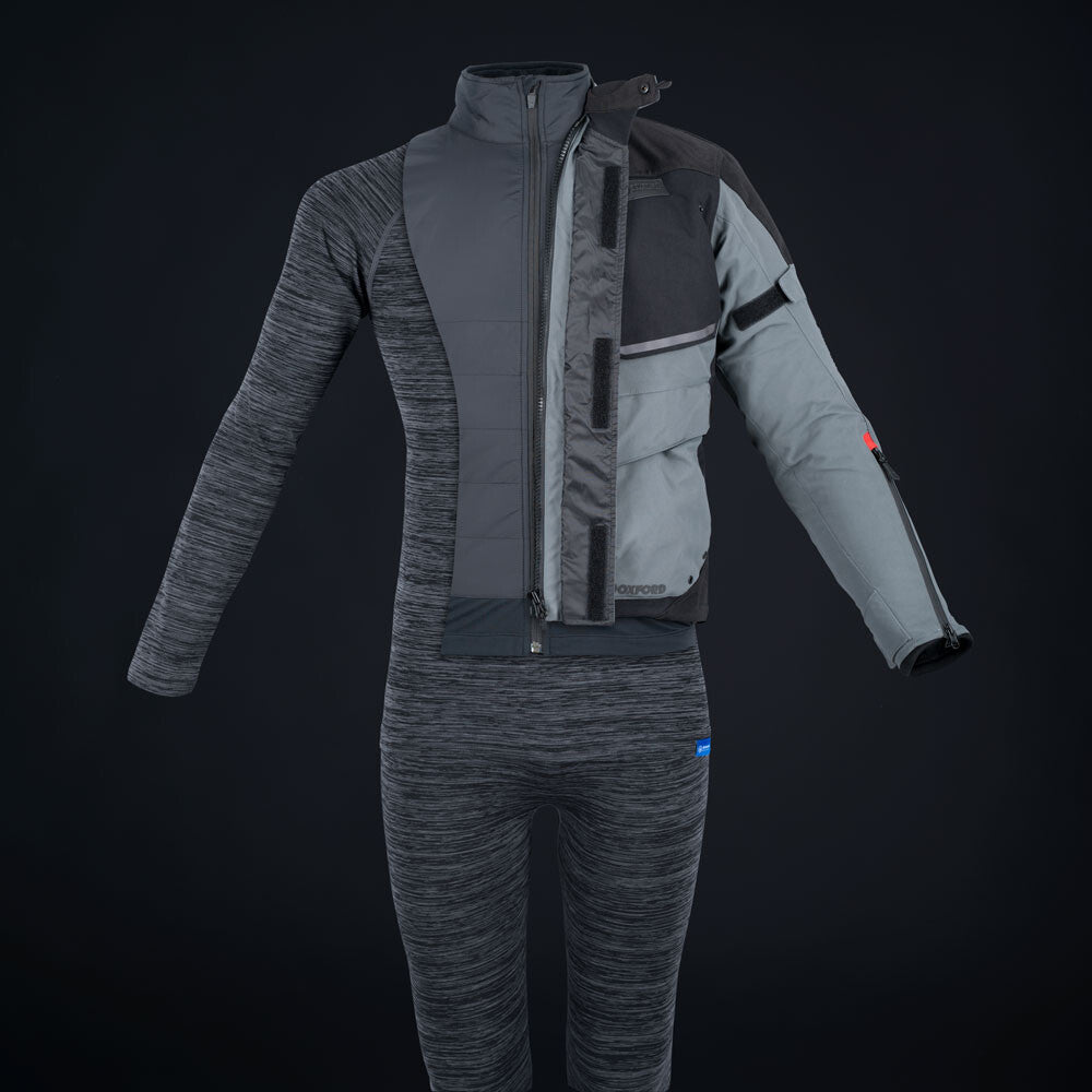 Oxford Advanced Motorcycle Motorbike Base Layer Top Charcoal Marl