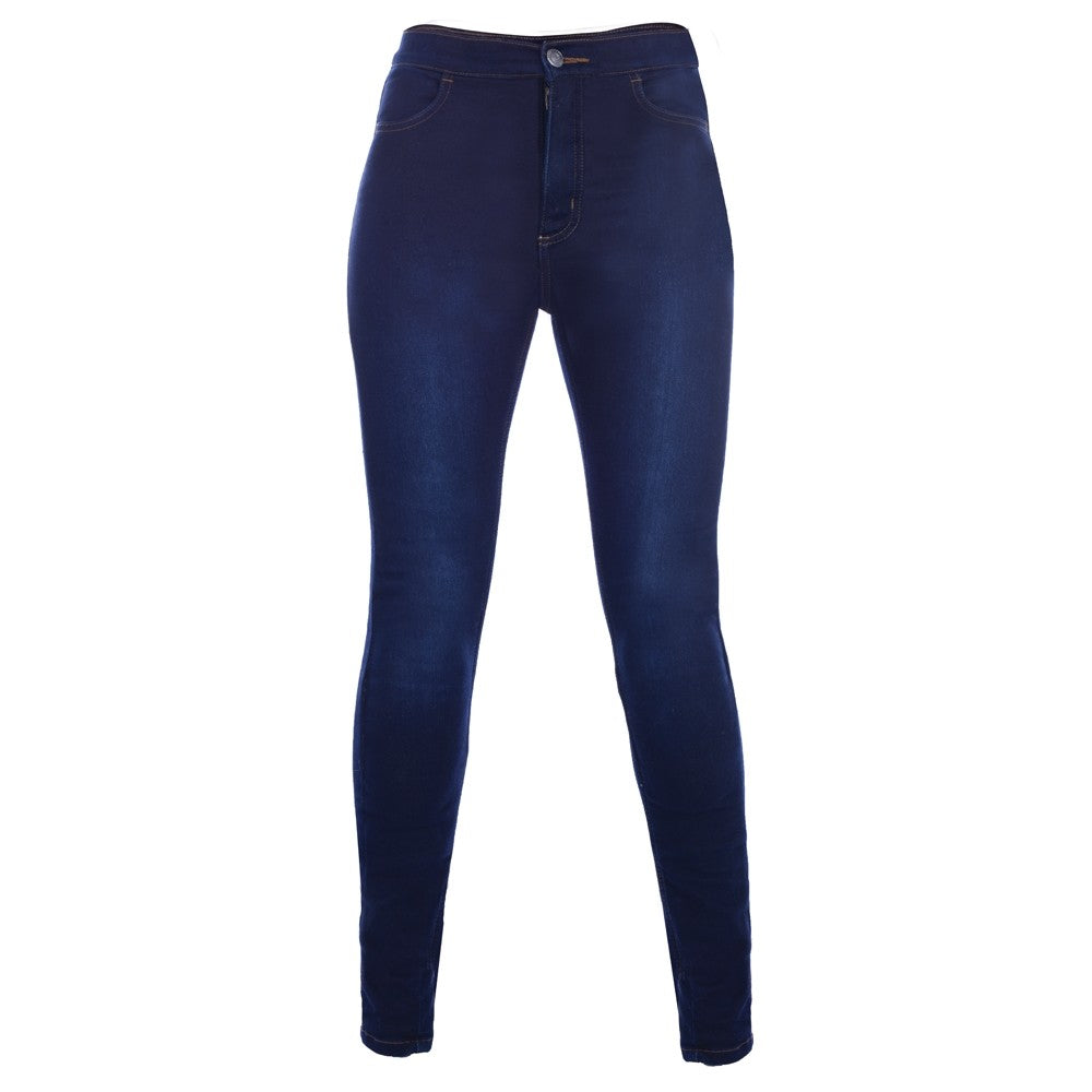 Oxford Super Jeggings Womens Ladies Fully Aramid Lined Motorcycle Leggings Blue