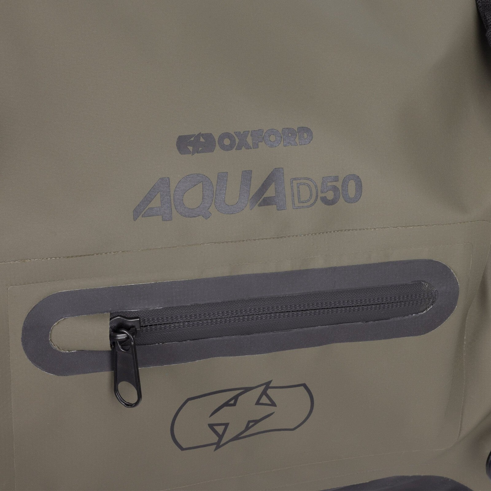 Oxford Aqua D-50 Waterproof Motorcycle Motorbike Saddle Duffel Bag Khaki Black