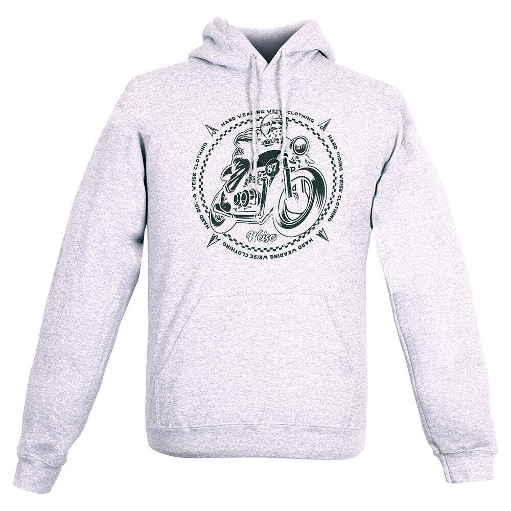 Weise Casual Mens Motorcycle Motorbike Racing Pull Over Grey Hoodie