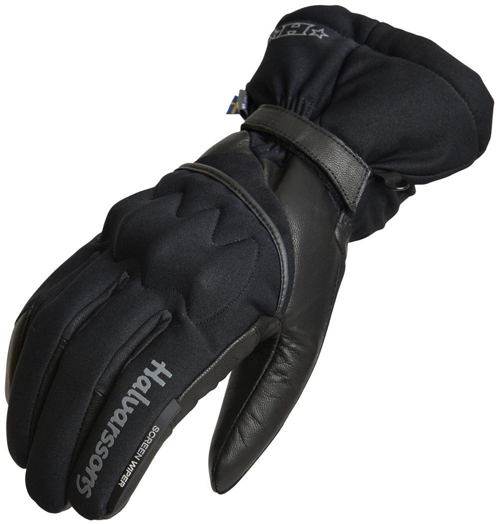 Halvarssons Splitz Premium Warm Waterproof Motorcycle Motorbike Gloves - Black
