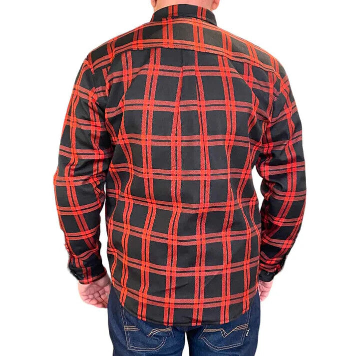 Duchinni Redwood Kids CE Armoured Motorcycle Motorbike Textile Shirt Red Check