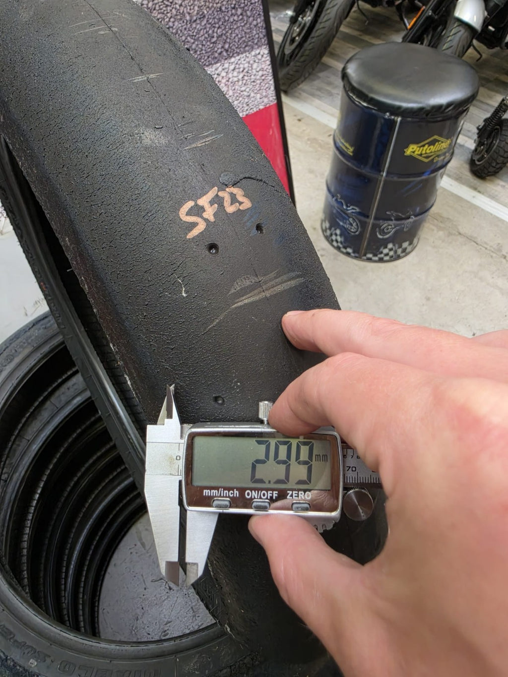 Pirelli Diablo Superbike SC1 125/70-17 Used BSB Scrub Motorcycle Tyre - SF23