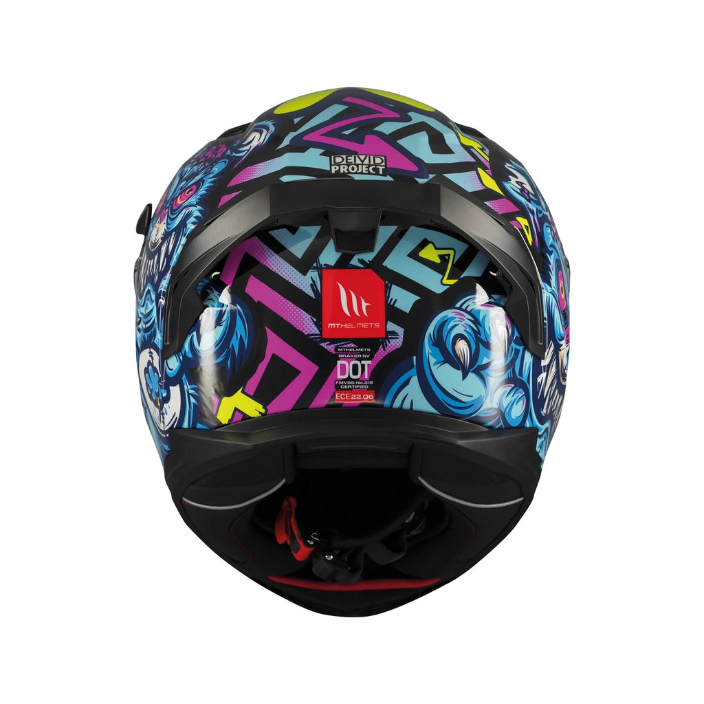MT Helmets Braker Crazy Teddy Full Face ECE2206 Motorcycle Motorbike Helmet