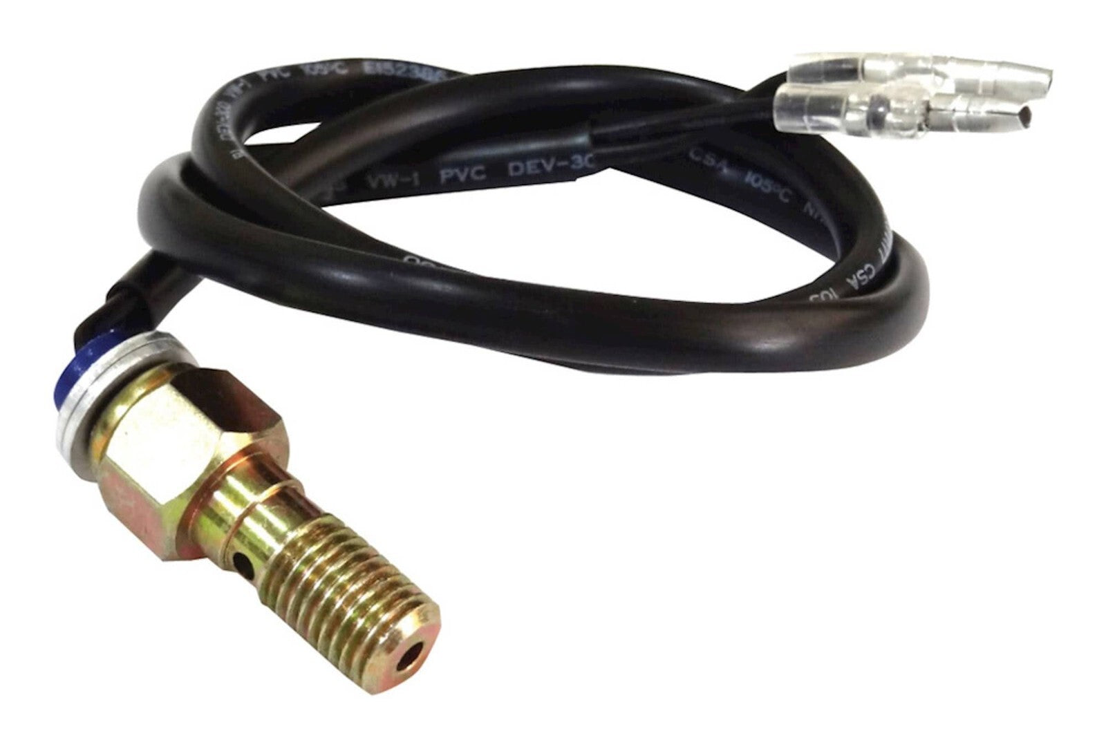 Bike It Universal Brake Fluid Pressure Switch Brake Light (M10 1.25mm) - Gold