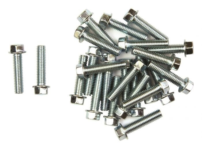 Bike It Carbon Steel Flange Head Bolts M6 x 25mm (25Pcs)