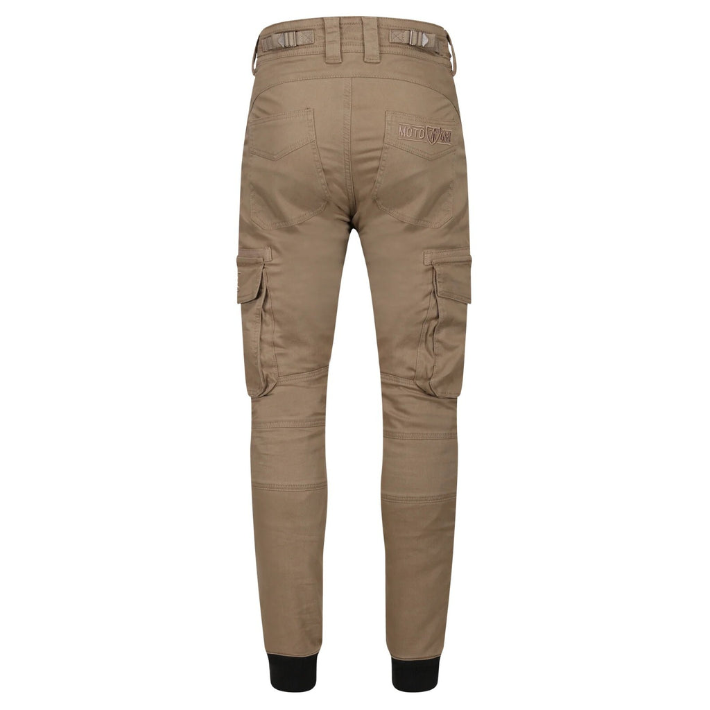 Moto Girl Lara Cargo Beige Ladies Motorcycle Motorbike Armoured Cargo Trousers