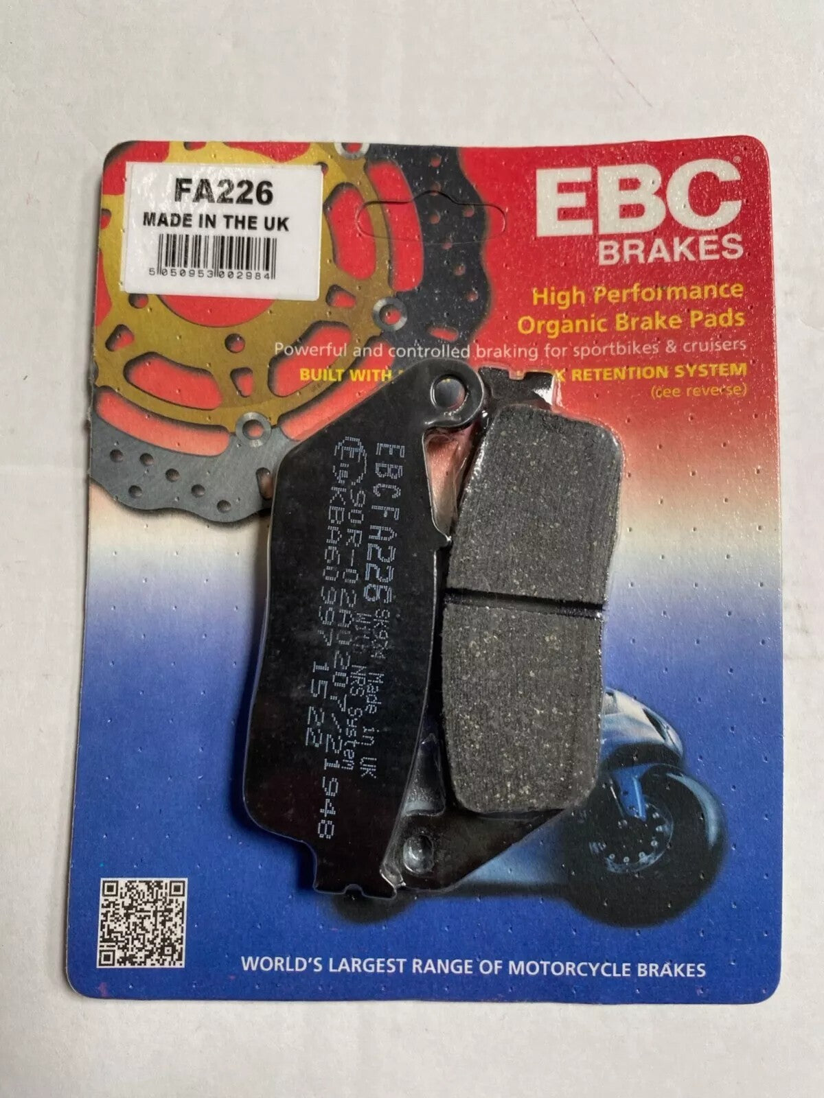 NEW Genuine EBC Front Brake Pads FA226 Honda CB300F 2015-2020