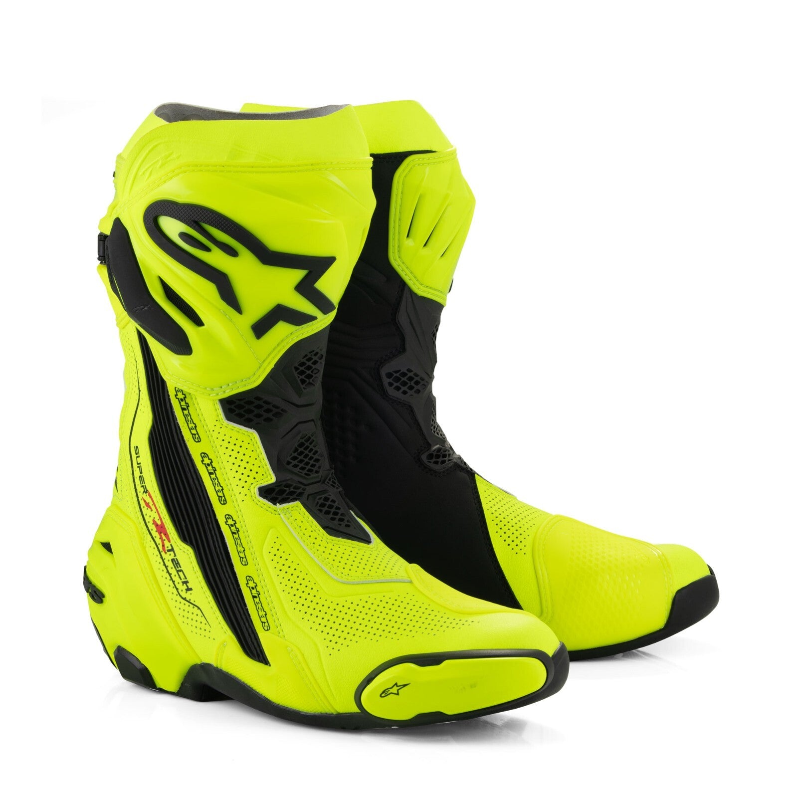 Alpinestars Supertech R Vented Motorcycle Bike Sports Trace Race Boots Yellow