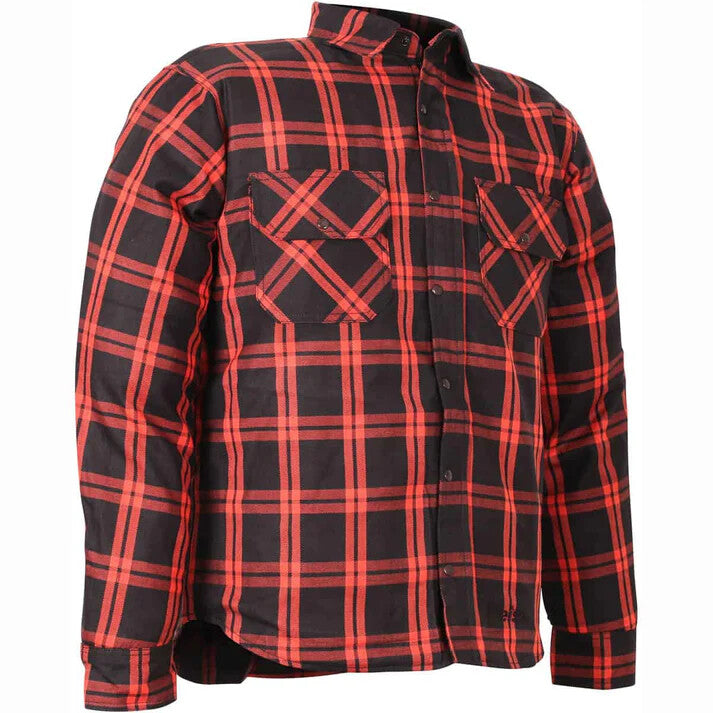 Duchinni Redwood Kids CE Armoured Motorcycle Motorbike Textile Shirt Red Check