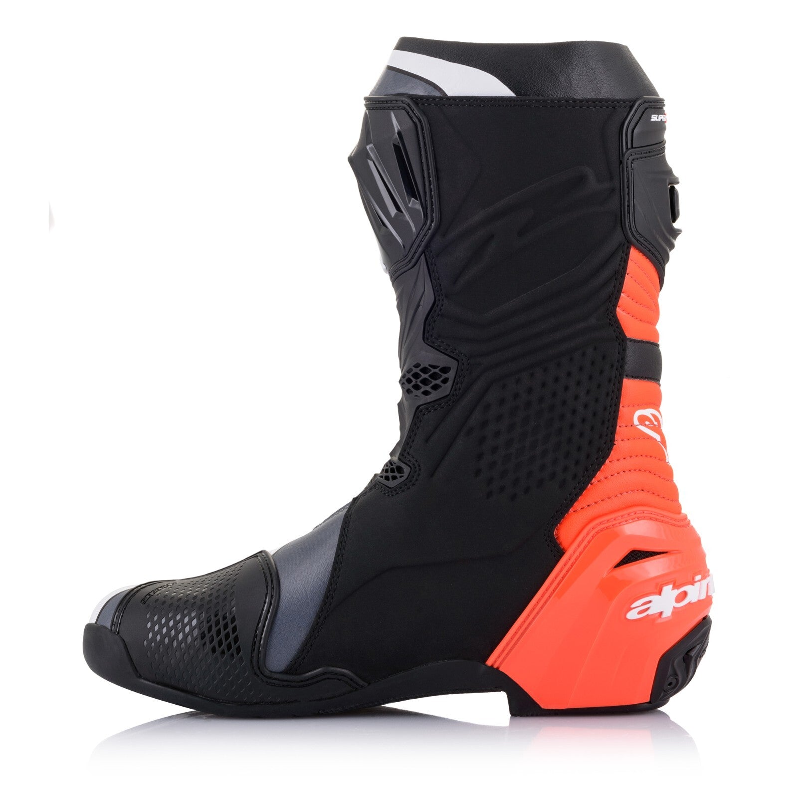 Alpinestars Supertech R Motorcycle Bike Sports Trace Race Boots Black White Red