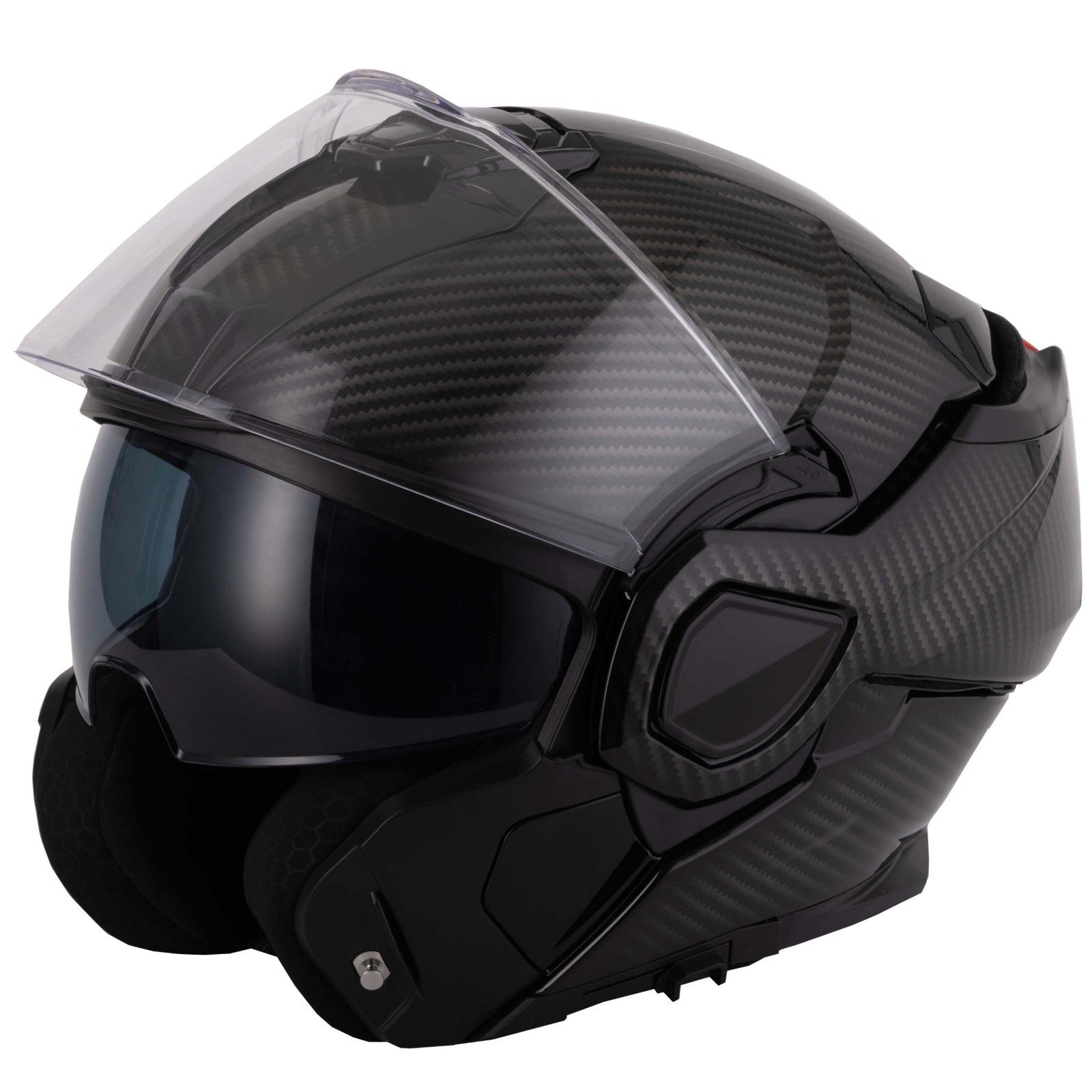 Vcan H299 Apache FCW Carbon Look Reverse Flip Over Motorcycle Motorbike Helmet