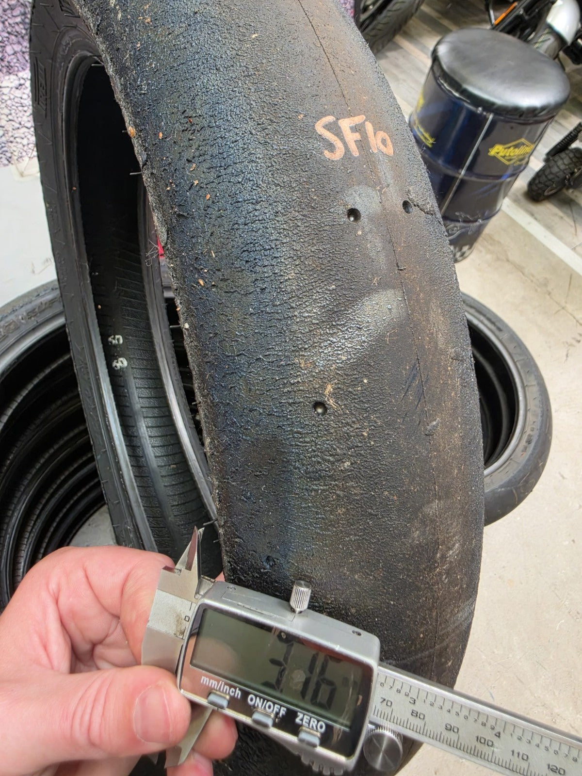Pirelli Diablo Superbike SC1 125/70-17 Used BSB Scrub Motorcycle Tyre - SF10