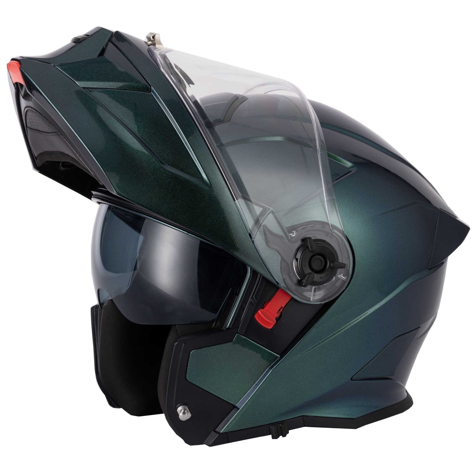 VCAN H276 Gradient Green Blue Flip Front ECE 2206 Motorcycle Motorbike Helmet