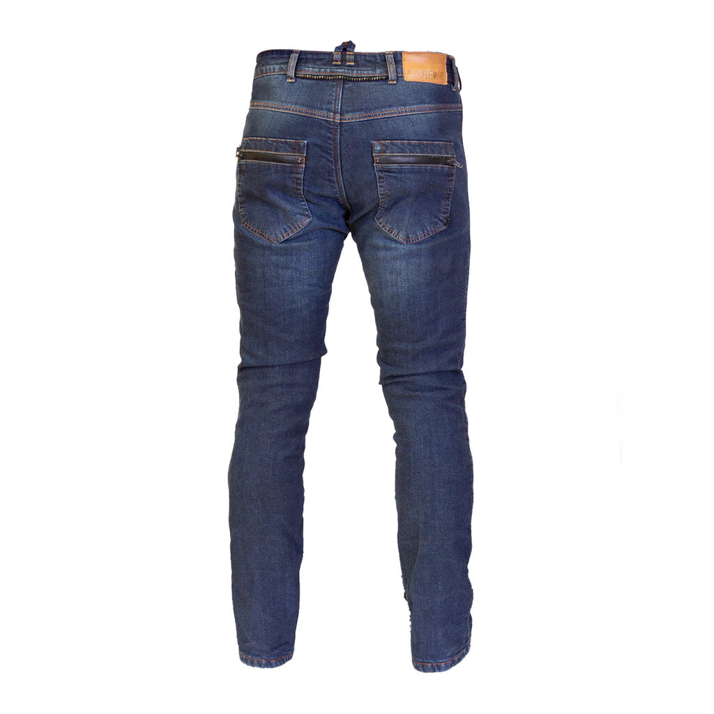 Route One Mason Waterproof Armoured Motorcycle Motorbike Jeans - Dark Blue