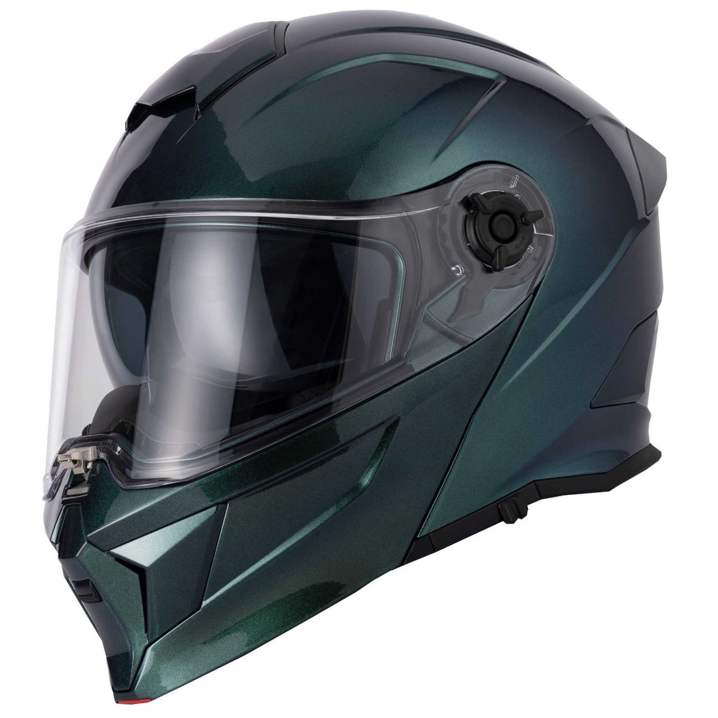 VCAN H276 Gradient Green Blue Flip Front ECE 2206 Motorcycle Motorbike Helmet