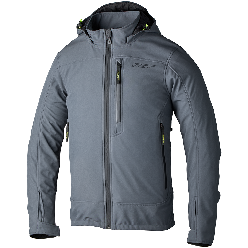 RST Havoc CE Approved WP Softshell Motorcycle Motorbike Armoured Jacket - Grey
