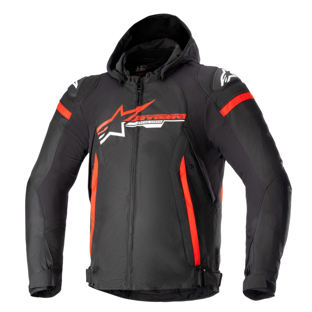 Alpinestars Zaca Waterproof Motorcycle Motorbike Softshel Jacket Black Red White