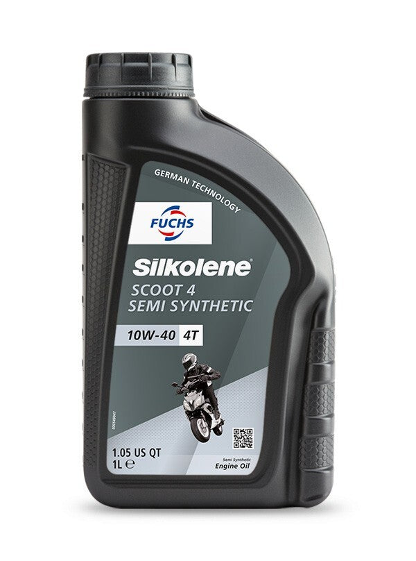 Silkolene Scoot 4 10W-40 Super Semi-Synthetic 4 Stroke Scooter Engine Oil - 1L