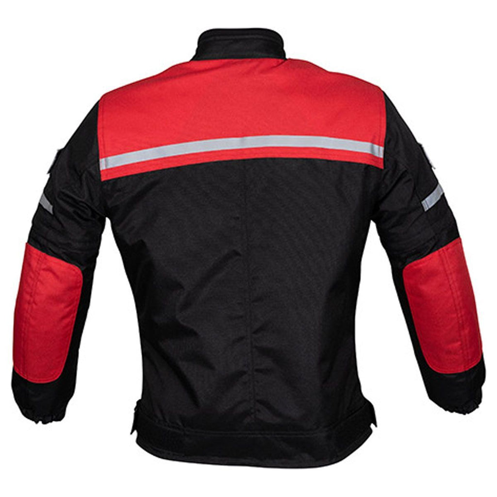 Duchinni Grid Kids Childs CEAA Motorcycle Motorbike Jacket Black Red