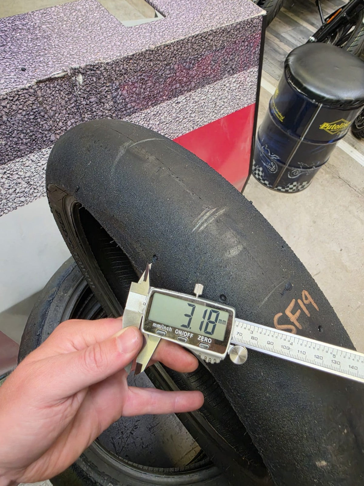 Pirelli Diablo Superbike SC1 125/70-17 Used BSB Scrub Motorcycle Tyre - SF19