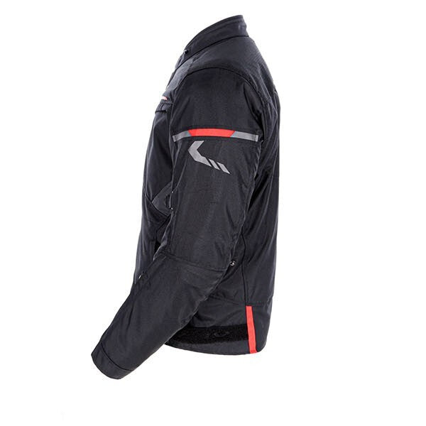 LS2 Endurance Waterproof Motorcycle Motorbike Textile Jacket - Black / Red - XL