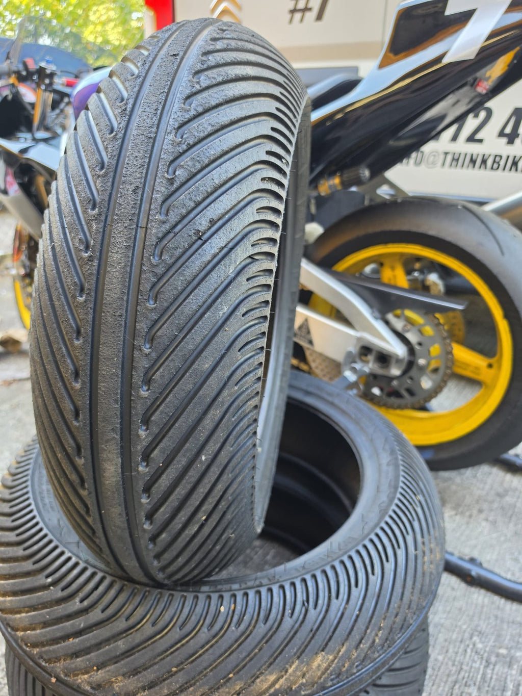 Pirelli Diablo Rain Rear SCR1 Part worn scub motorcycle tyre