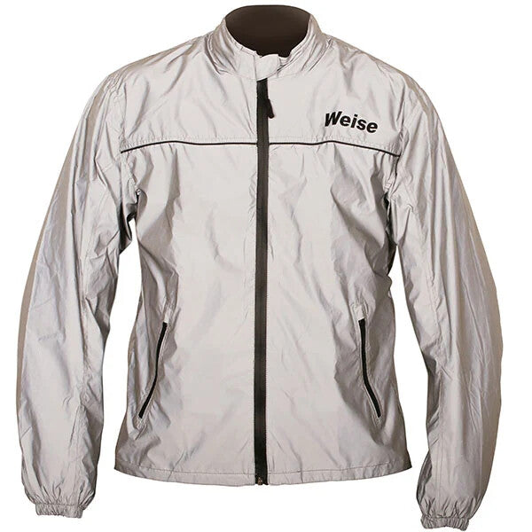 Weise Vision 2.0 HiVis Bright Waterproof Motorcycle Motorbike Over Jacket Silver