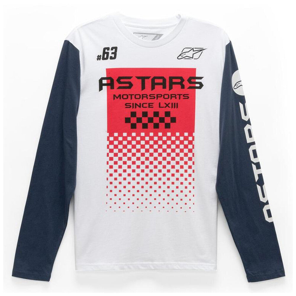 Alpinestars Astars Tachen Casual Long Sleeve Tee - White & Navy