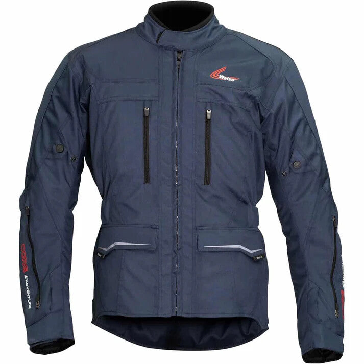 Weise Core Adventure Waterproof All Season CEAA Motorcycle Motorbike Jacket Navy