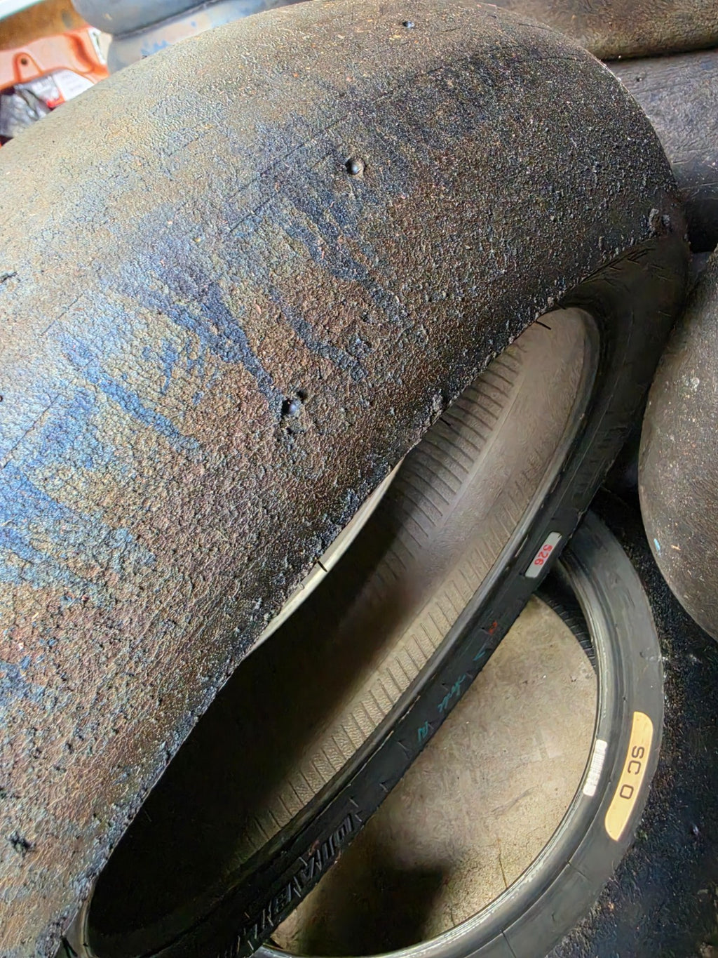 Pirelli Diablo Superbike SC0 190/60-17 Used BSB Scrub Motorcycle Tyre - SR16