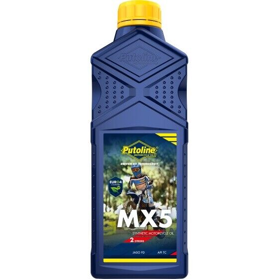 Putoline MX5 Off Road MX Motocross Synthetic 2 Stroke Oil Pre/Post Mix - 1L