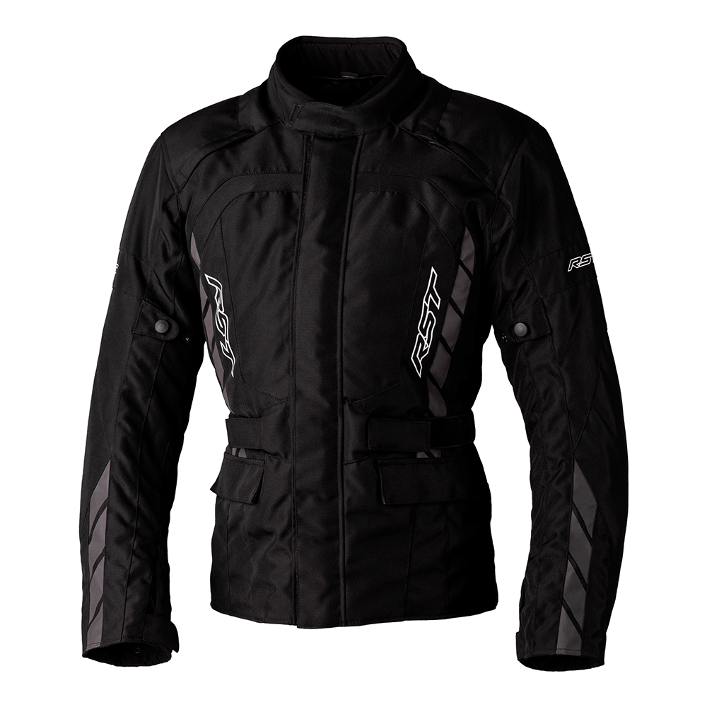 RST Alpha 5 CE Waterproof Textile Motorcycle Motorbike Jacket Black Black