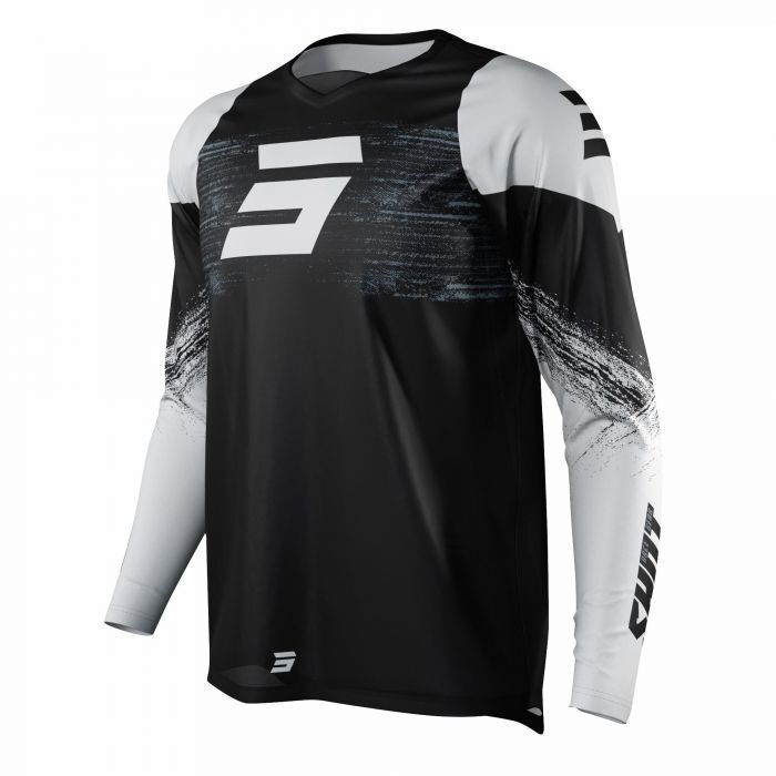 Shot Burst Jersey Motocross MX Off Road Jersey Black White