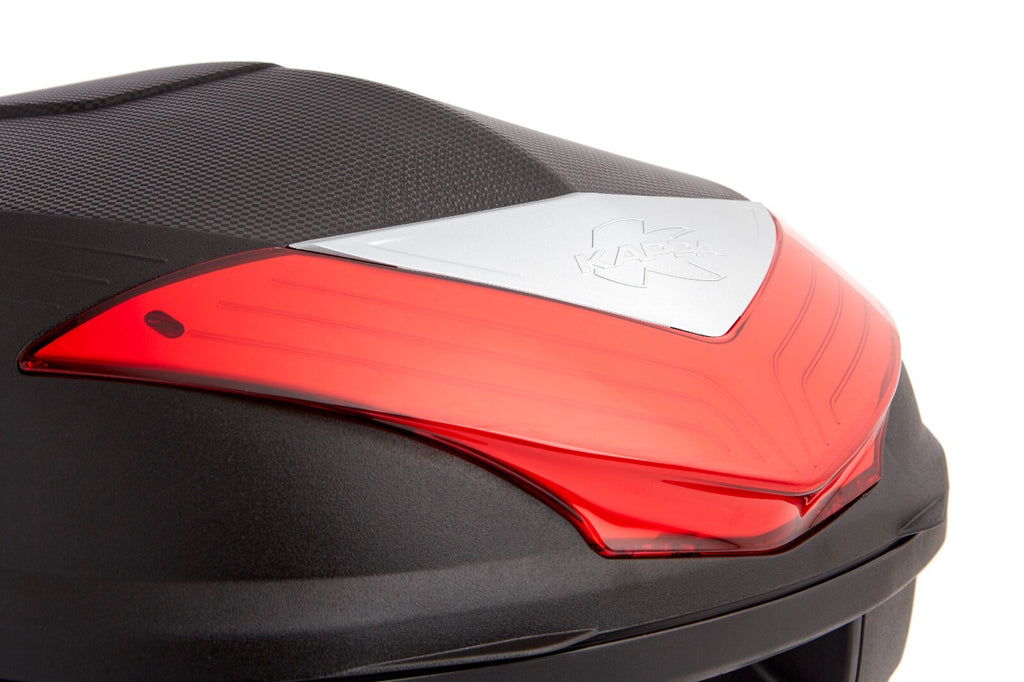 Kappa Motorcycle K466N2 Urban Monolock 46L Black Red Reflectors Top Box / Case