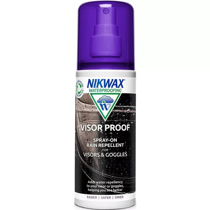 Nikwax Visor Proof Spray On Motorcycle Motorbike Visor Rain Repellent 125ml