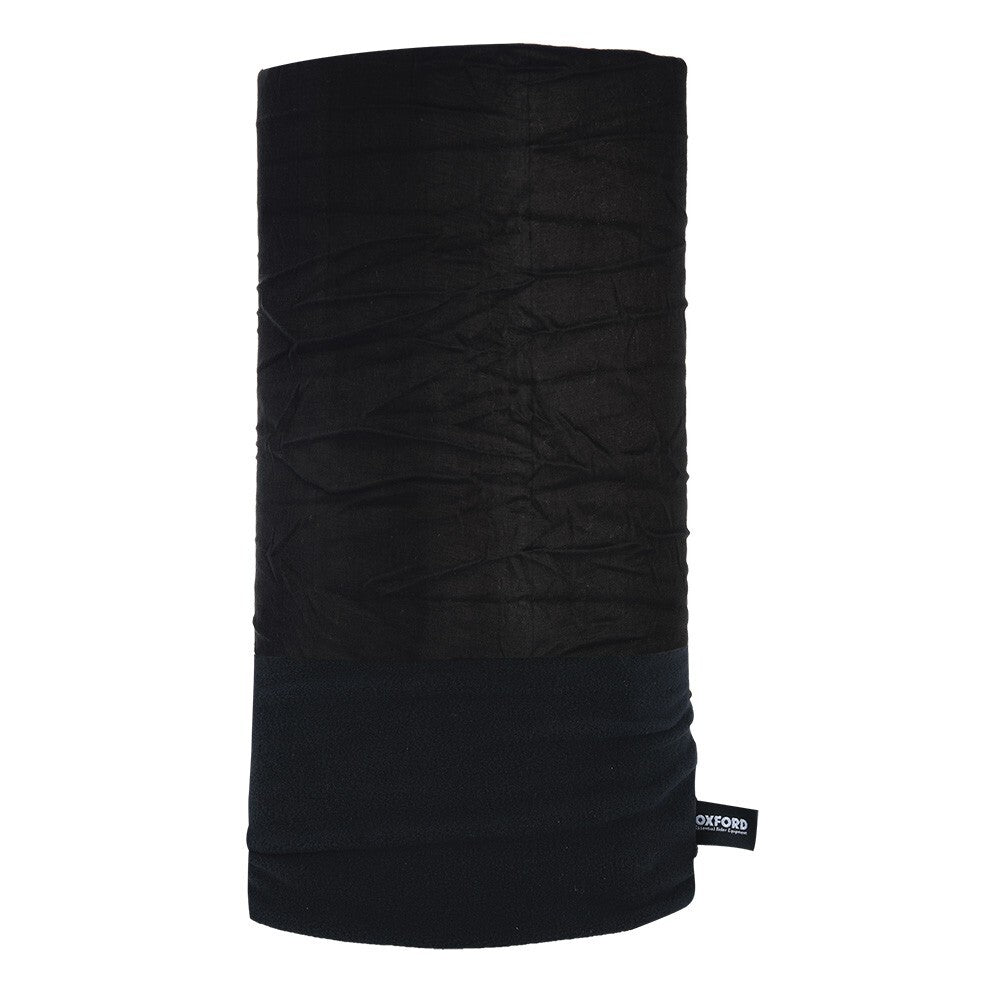 Oxford Motorcycle Motorbike Scooter Fleece Balaclava Neck Warmer Tie Plain Black
