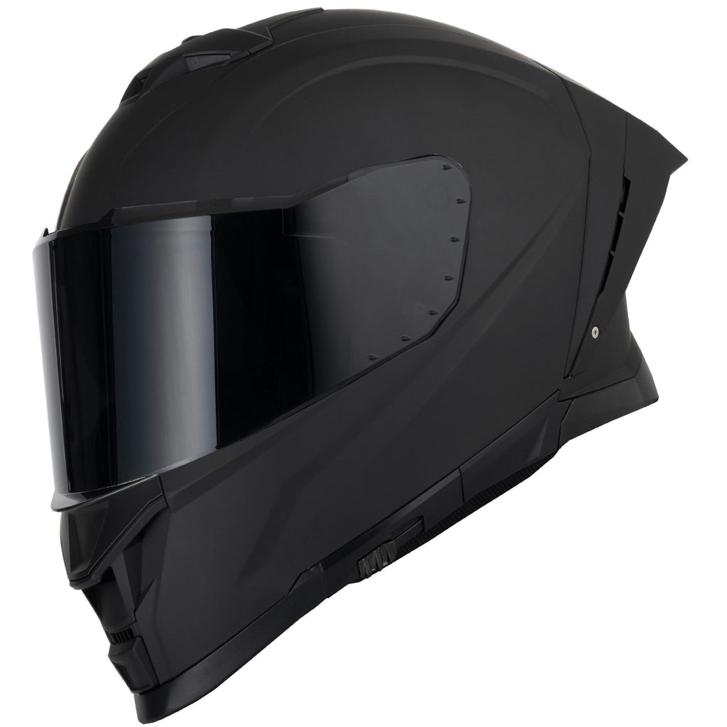 Vcan H162 Matt Black ECE2206 ACU Gold Motorcycle Motorbike Full Face Helmet