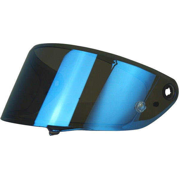 HJC HJ-35 RPHA 1 Blue Iridium Mirror Race Visor With Tear Off Pegs Pinlock Ready